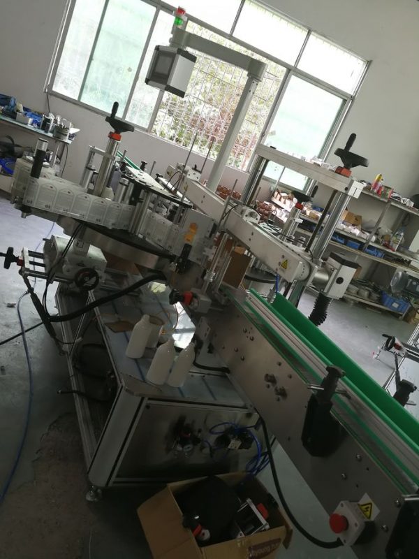 স্ব আঠালো স্টিকার লেবেলিং মেশিন সামনের এবং পিছনের দিকে, বোতল লেবেল আবেদনকারী